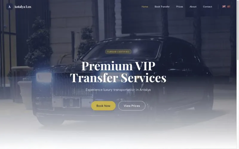 Antalya Lux Transfer — premium VIP transfer sitesi