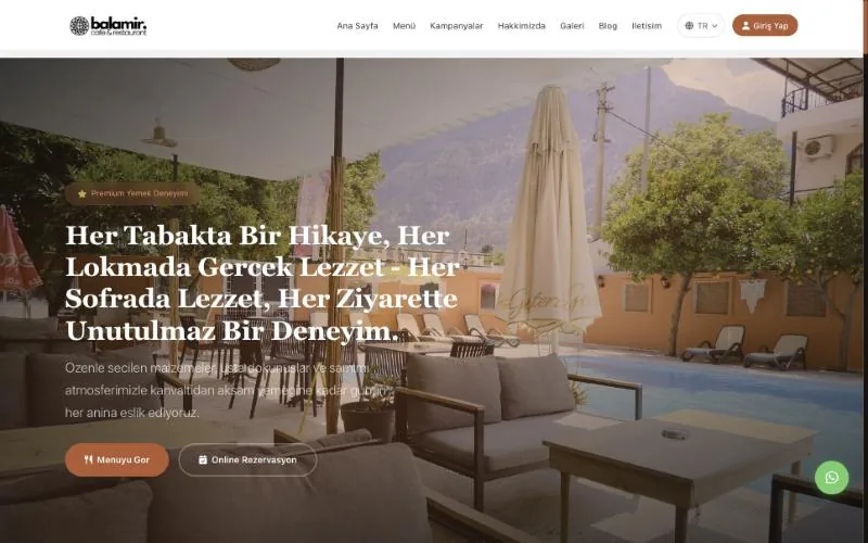 Balamir Cafe & Restaurant web sitesi