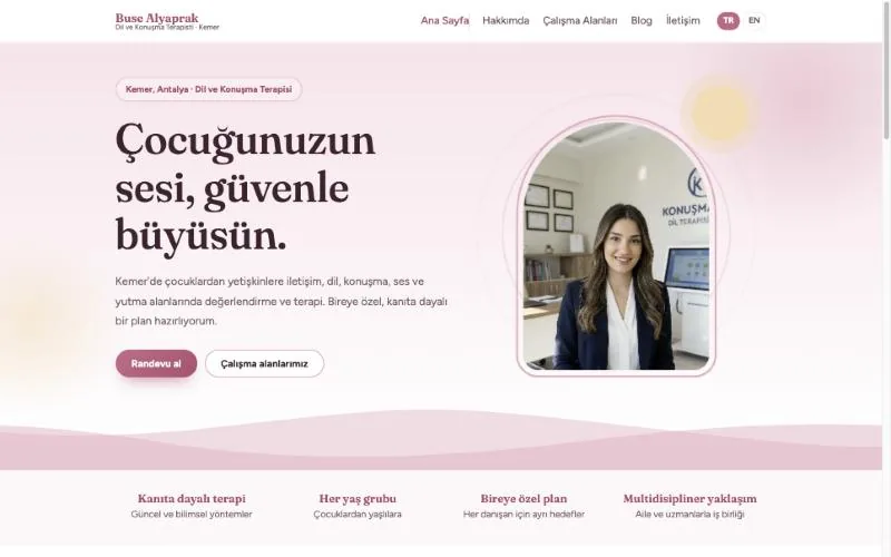 Dil ve Konuşma Terapisti Buse Alyaprak — kişisel web sitesi