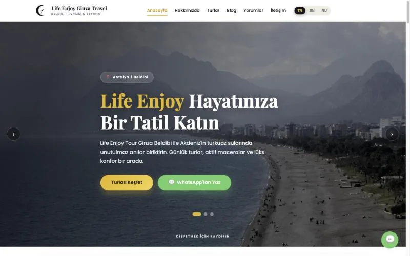 Life Enjoy Tour — Beldibi tur ve aktivite sitesi